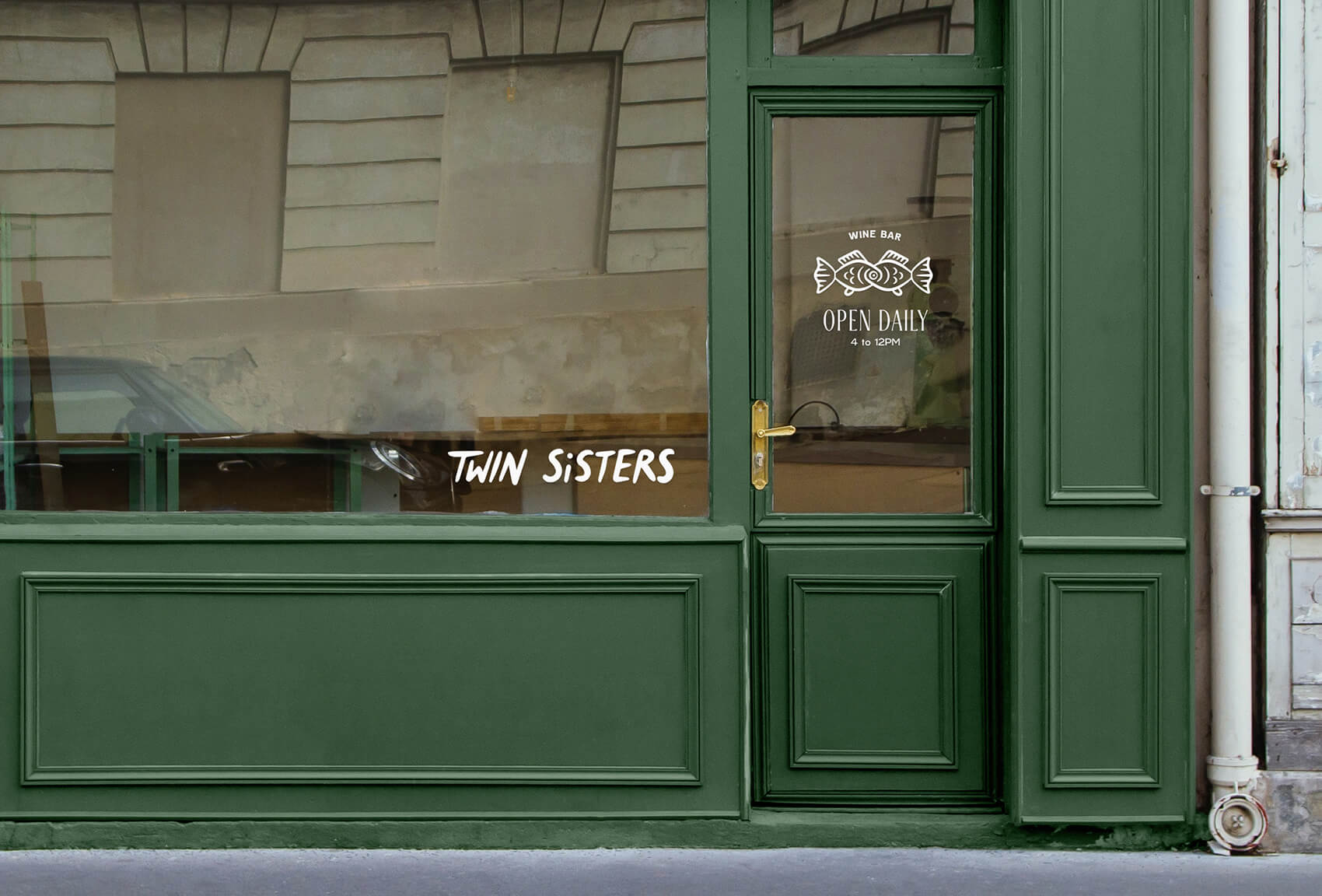 Twin Sisters 酒吧雙魚logo設(shè)計(jì)品牌視覺形象設(shè)計(jì)