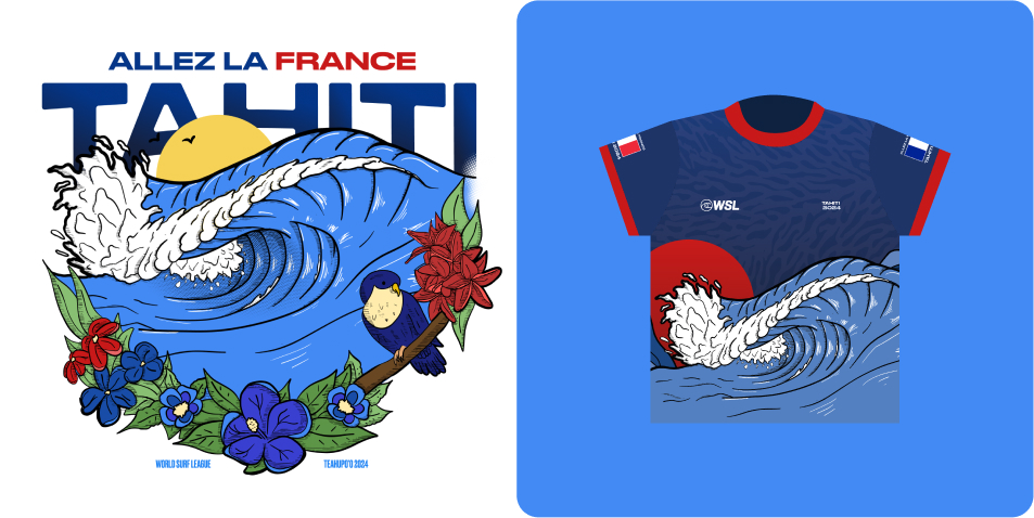 世界沖浪聯(lián)盟Teahupo''''''''o 2024 年WSL奧運服裝品牌視覺設(shè)計-上海品牌設(shè)計公司