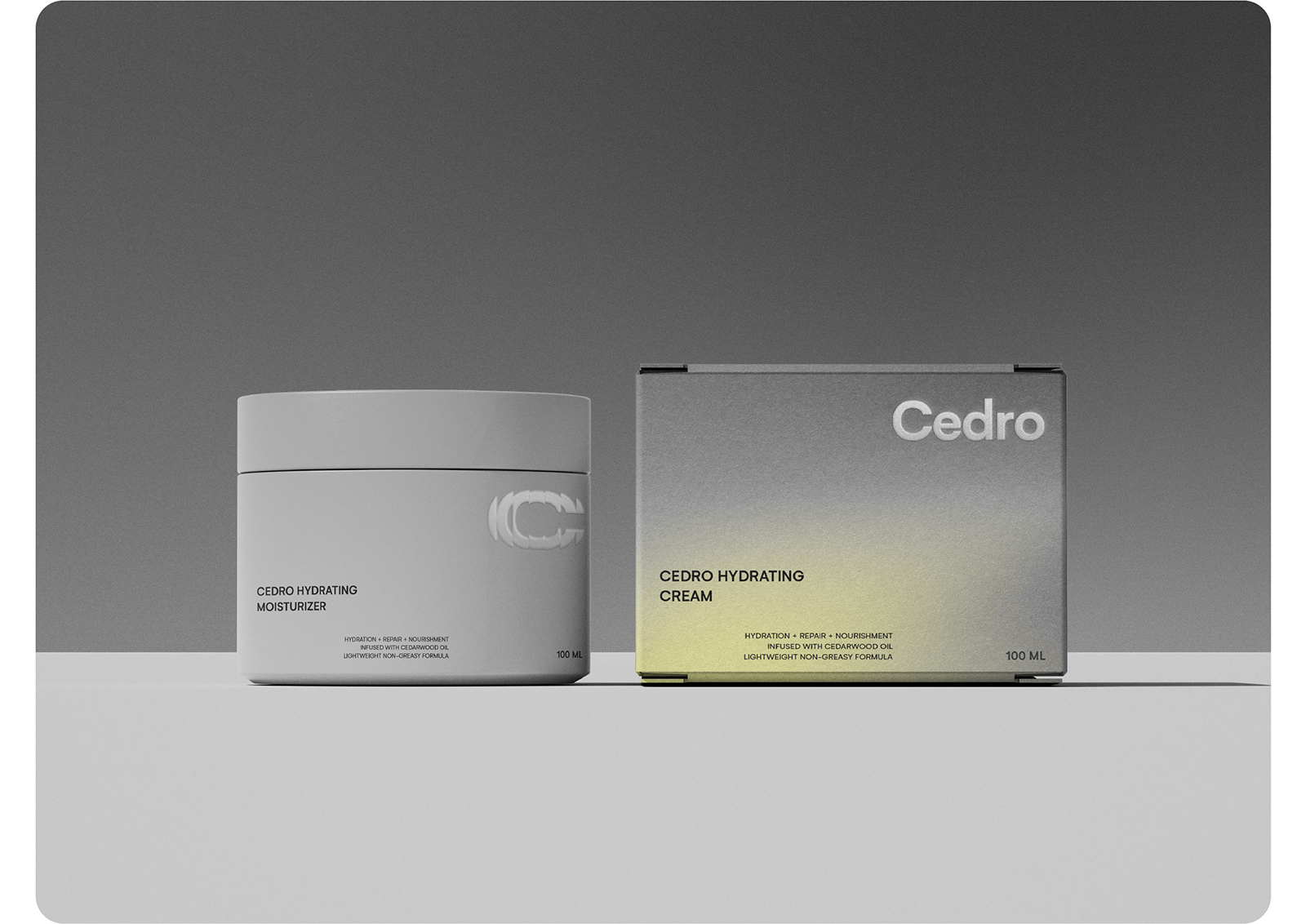 Cedro 男性護膚品牌創(chuàng)建（潔面乳保濕霜精華液）-命名logo設(shè)計銀色包裝設(shè)計