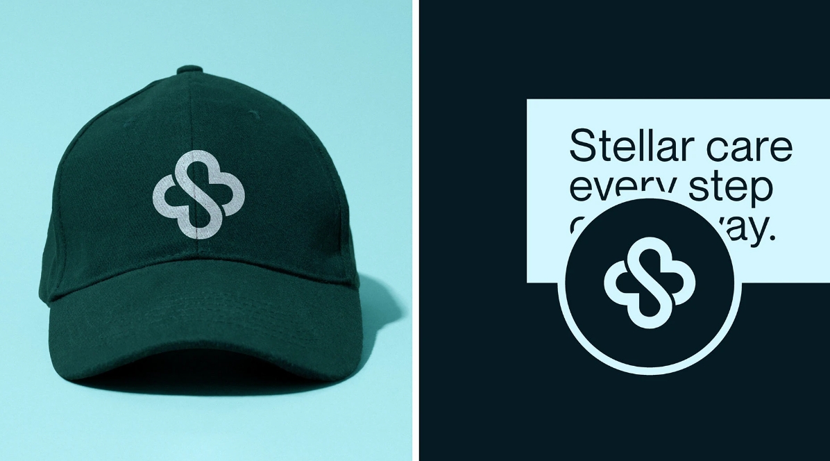 Stellar 醫(yī)院logo設(shè)計vi設(shè)計，融合多個醫(yī)療元素-上海logo設(shè)計公司