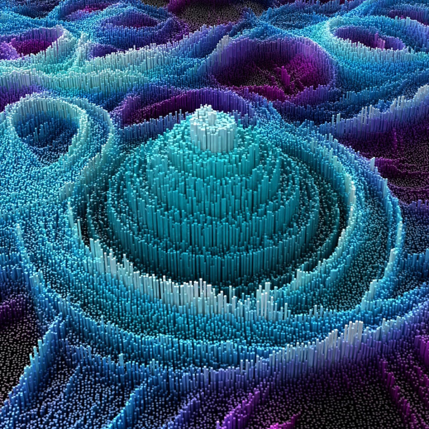 圓形3D針組成一個(gè)景觀