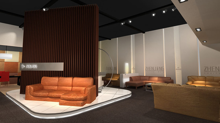 振靜沙發(fā)展會展臺設(shè)計搭建