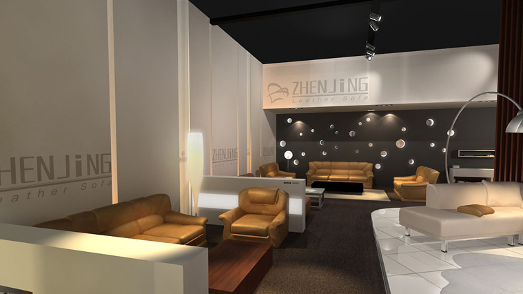 振靜沙發(fā)展會展臺設(shè)計搭建