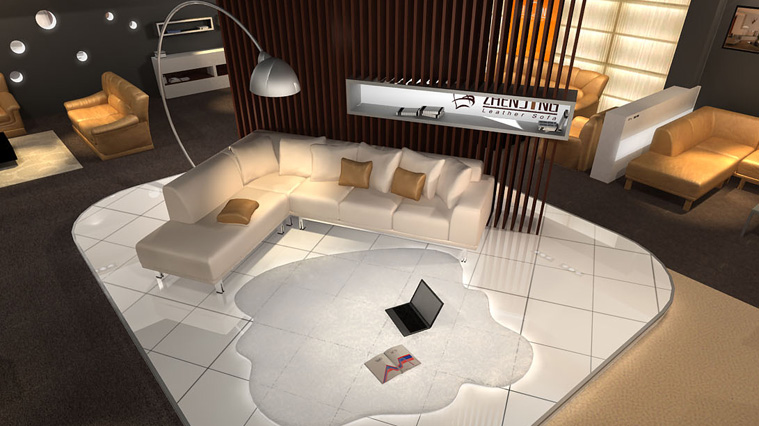 振靜沙發(fā)展會展臺設(shè)計搭建