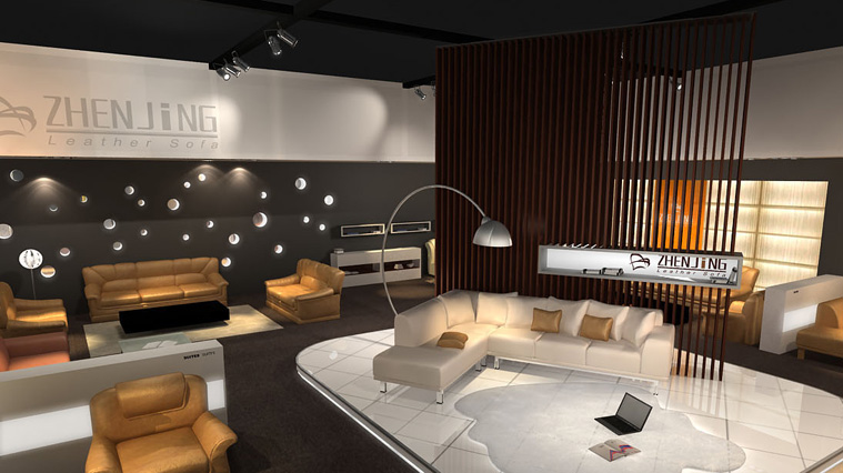 振靜沙發(fā)展會展臺設(shè)計搭建