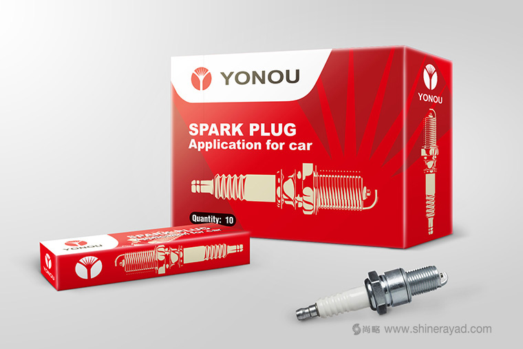 yonou火花塞汽車配件包裝設(shè)計(jì)