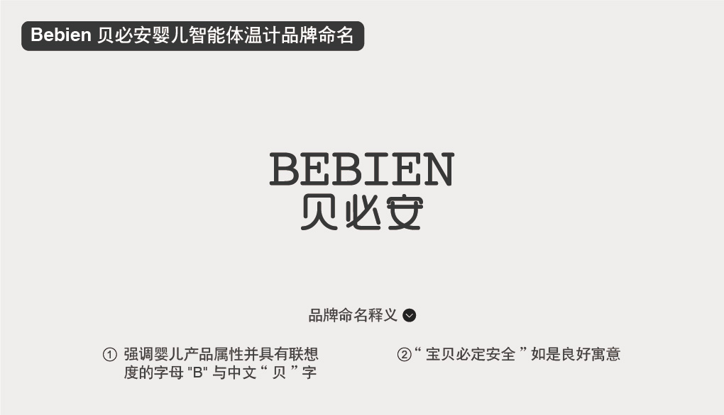 Bebien 貝必安嬰兒智能溫度計品牌命名中英文命名
