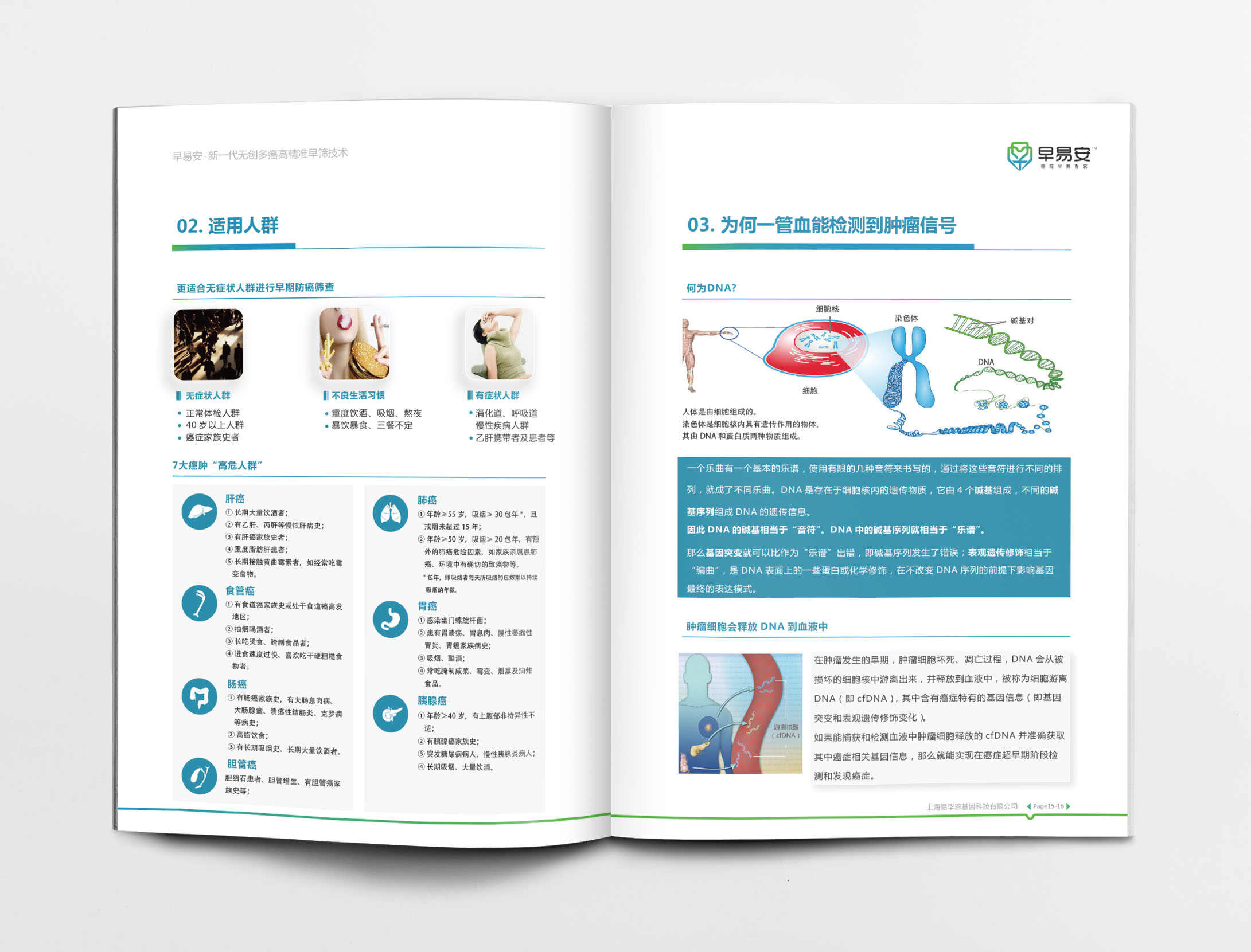 早易安癌癥早篩檢測項(xiàng)目醫(yī)療宣傳手冊設(shè)計