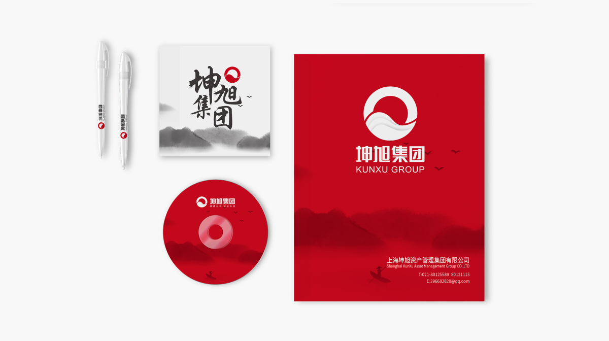 坤旭集團(tuán)企業(yè)文化MI策劃建設(shè)與公司llogo設(shè)計(jì)vi設(shè)計(jì)，濃濃中國風(fēng)