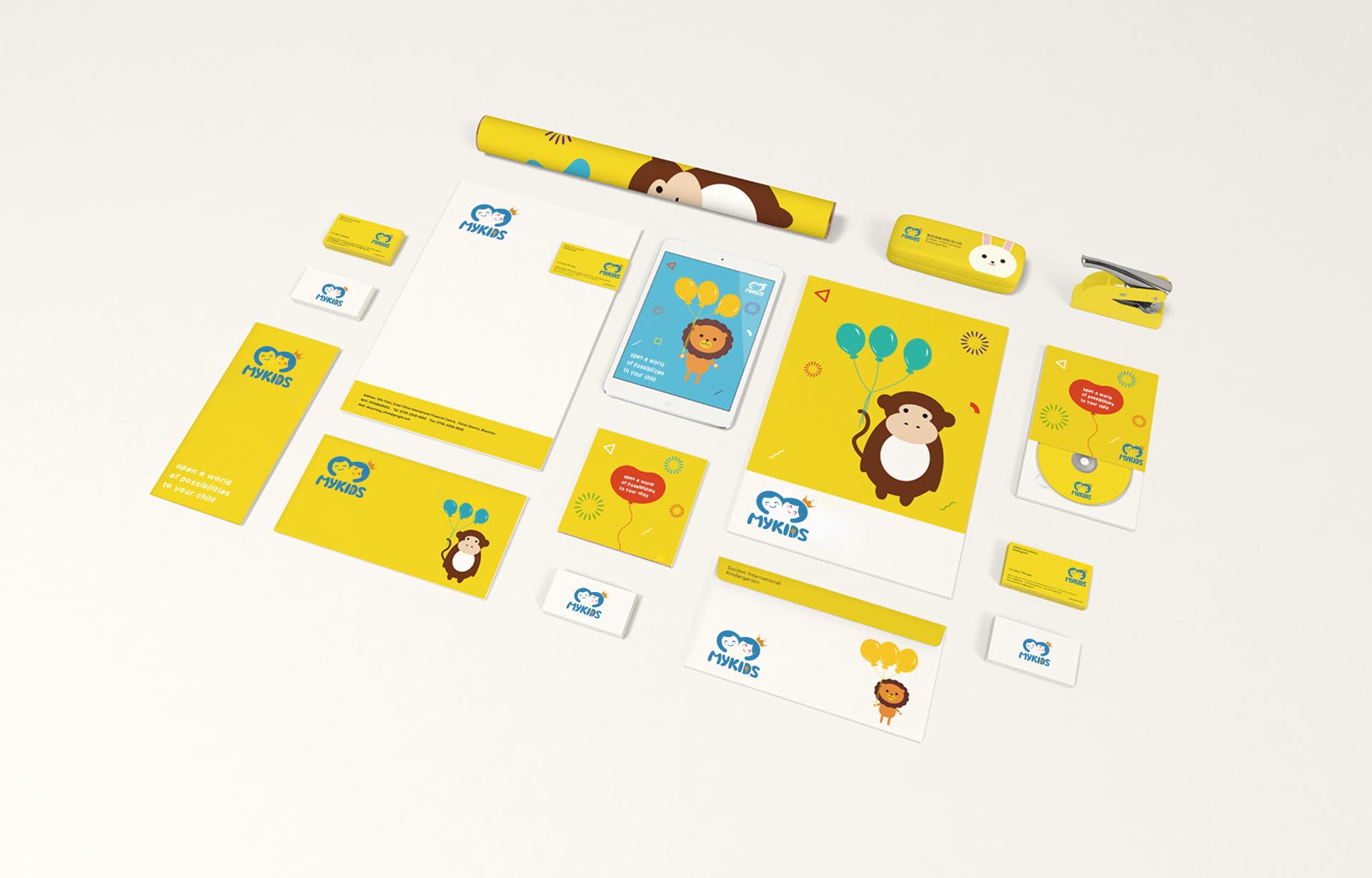 MYKIDS蒙奇思幼兒園品牌logo設(shè)計vi設(shè)計