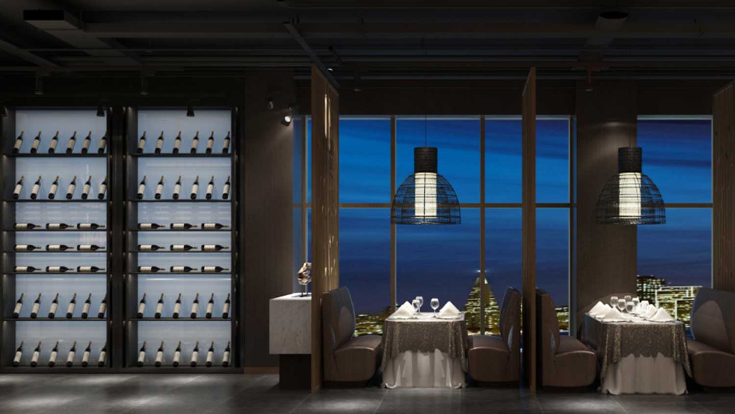 港島印象餐廳餐飲空間設(shè)計