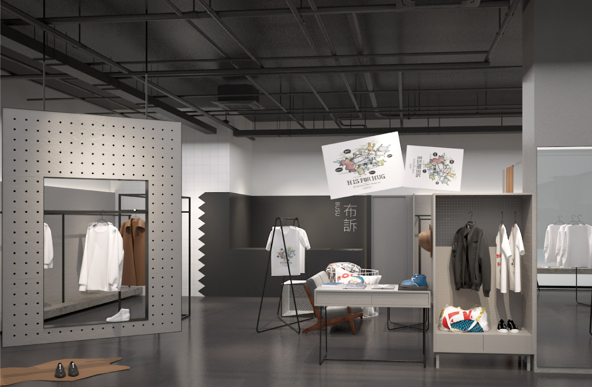 BUSU布訴休閑服裝品牌“快時(shí)尚“店鋪空間設(shè)計(jì)
