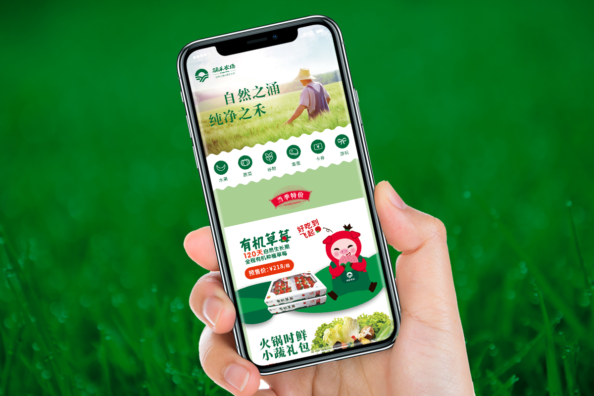 涌禾農(nóng)場農(nóng)產(chǎn)品電商有贊手機(jī)商城策劃設(shè)計(jì)