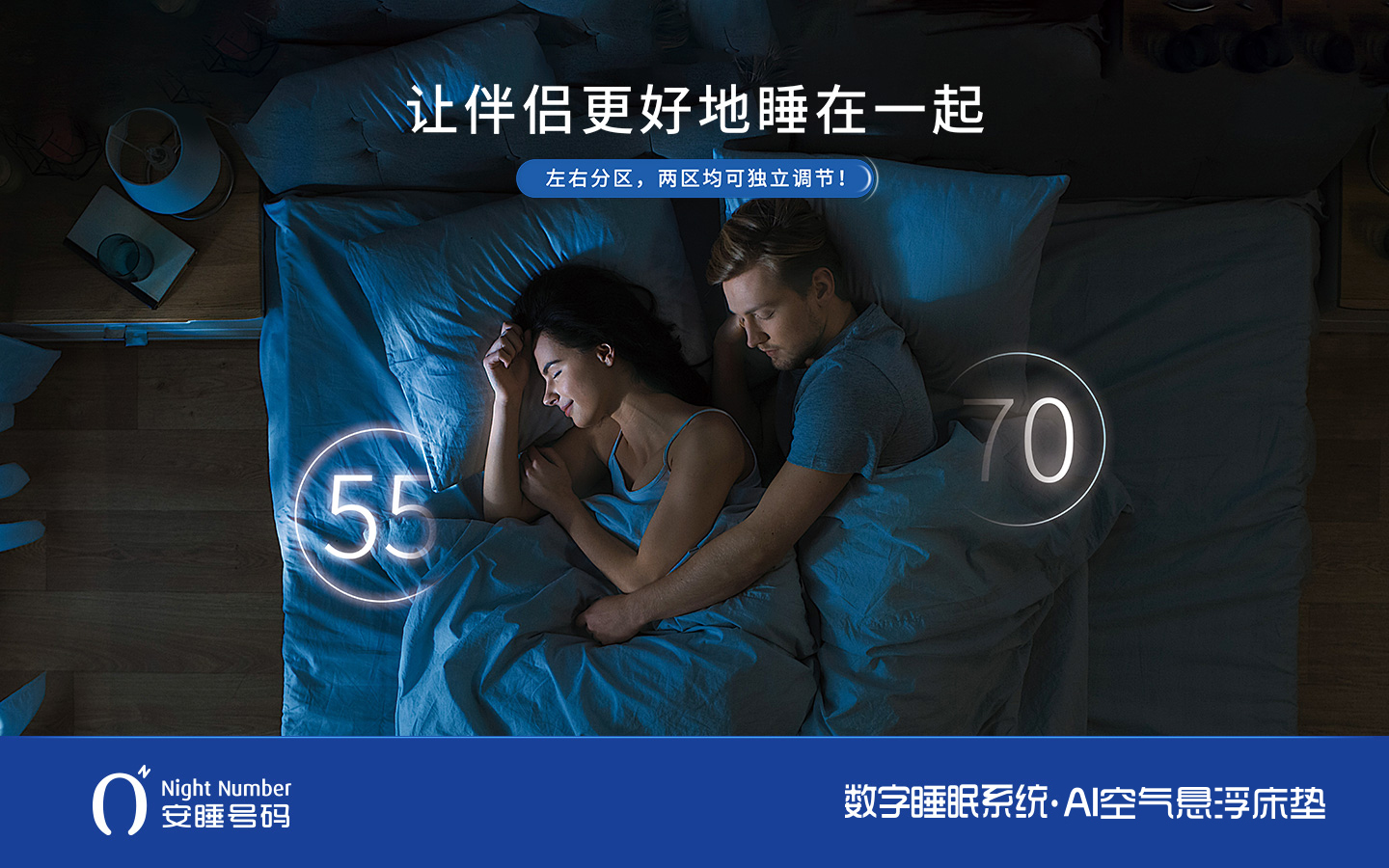 安睡號(hào)碼數(shù)字睡眠系統(tǒng)與ai空氣懸浮智能床墊賣點(diǎn)海報(bào)宣傳廣告設(shè)計(jì)